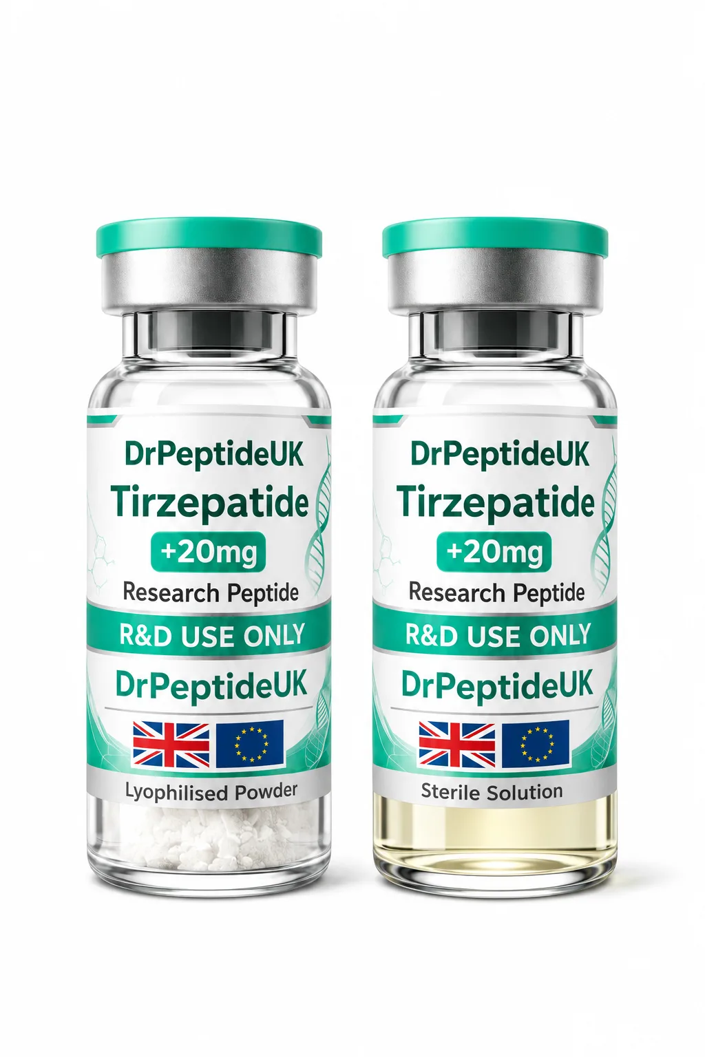 Dr Peptide Tirzepatide 20mg Research Peptide vial