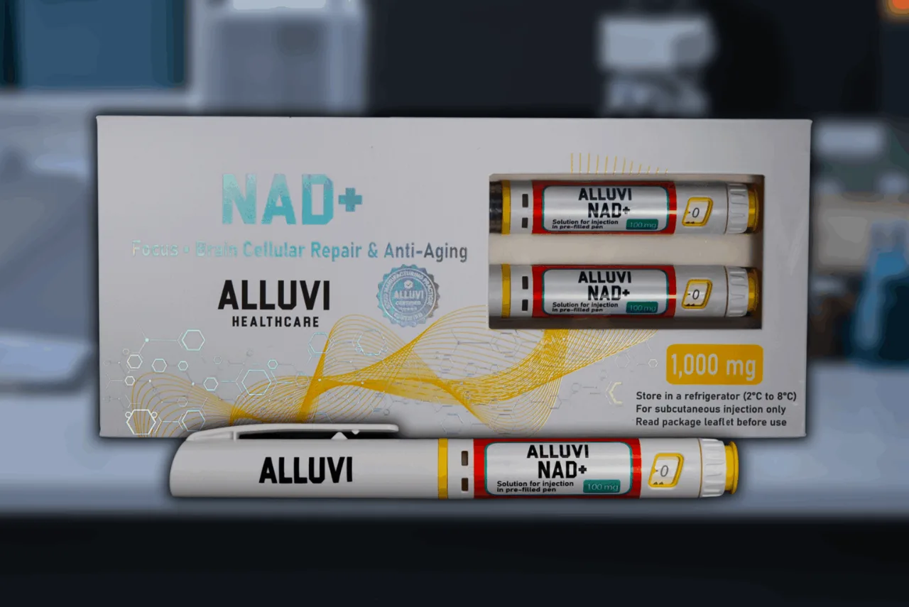 Dr Peptide Alluvi NAD+ 1000mg bottle front packaging